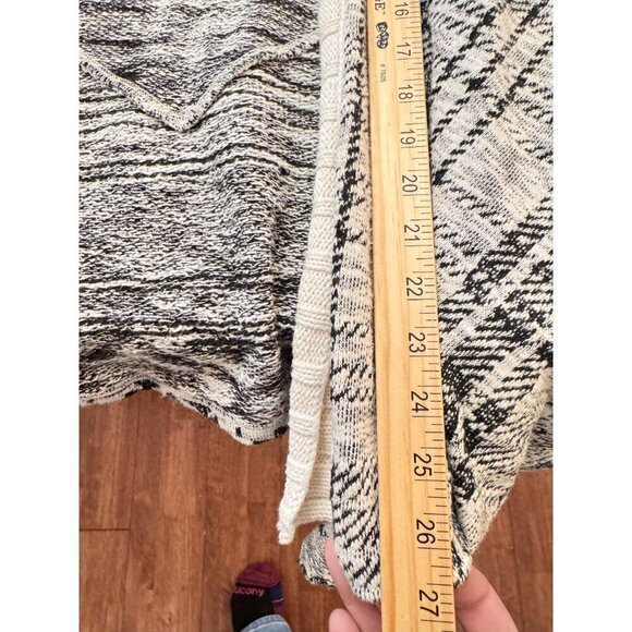 Anthropologie TINY Black & Cream Open Front Boho Cardigan Sweater With Tribal Pa - Picture 8 of 10